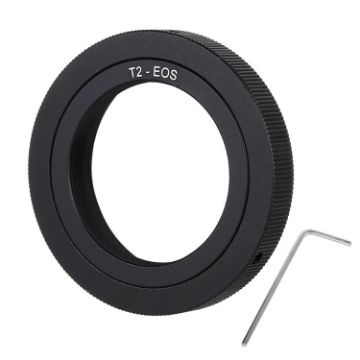 T2-EOS Metal Adapter: T2 Thread Lens to EOS Mount Ring - 1