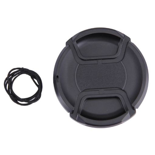 67mm Black Center Pinch Camera Lens Cap - 1