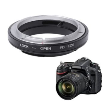 Canon FD to EOS EF Lens Mount Stepping Ring (Black) - 1