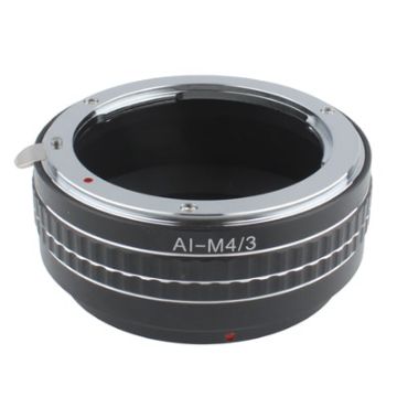 Black AI-M4/3 Lens Mount Stepping Ring - 1