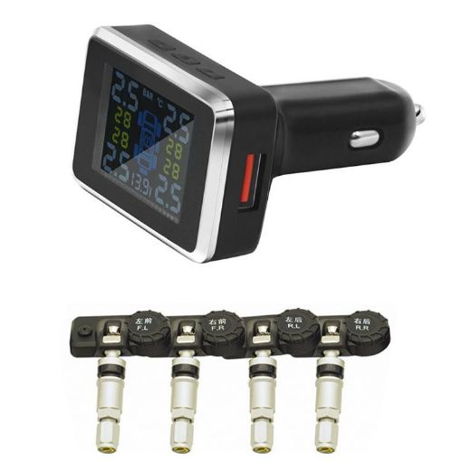 Internal Wireless Tire Pressure Sensor for Car Cigarette Lighter - 1