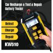 KONNWEI KW510 Car Battery Tester/Charger/Repairer, 8 Languages, US Plug - 5