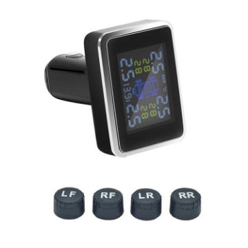 Wireless External Tire Pressure Sensor for Car Cigarette Lighter - 1