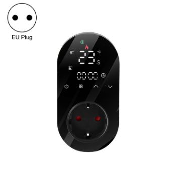 Black BHT12-E LED Thermostat Plug-in, EU Plug, No WiFi - 1