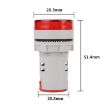 DC Voltage Signal Indicator 22mm Round 6-100V Voltmeter (2 PCS) - 3
