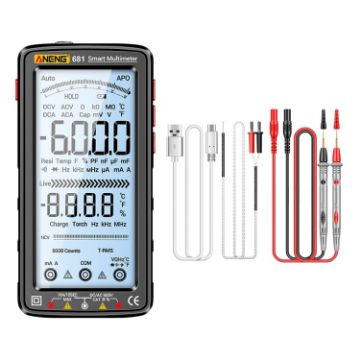 ANENG 681 LCD Smart Automatic Range Rechargeable Multimeter Black - 1