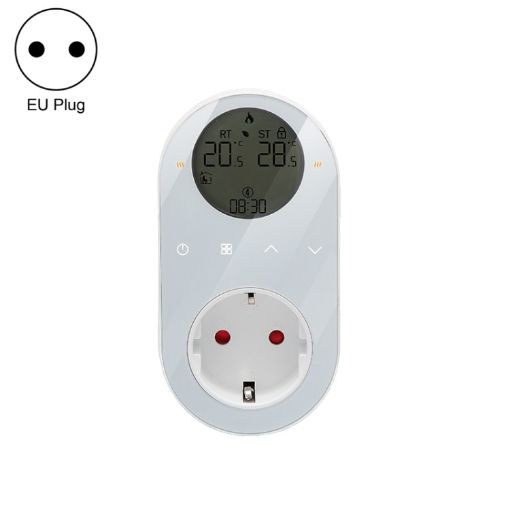 BHT12-CW WiFi LCD Thermostat, EU Plug (White) - 1