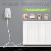 WiFi Plug-in LED Thermostat BHT12-EW, EU Plug (Blue) - 7