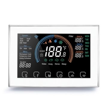 Smart Heat Pump Thermostat BHP-8000-WIFI-W, WiFi, AC 24V, White - 1