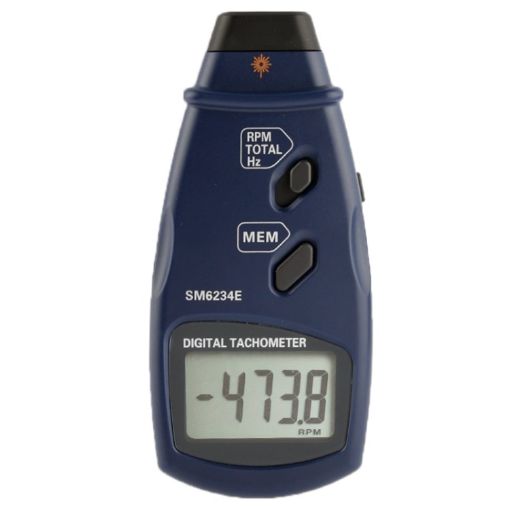 Non-Contact Digital Laser Photo Tachometer RPM Tach SM6234E - 1