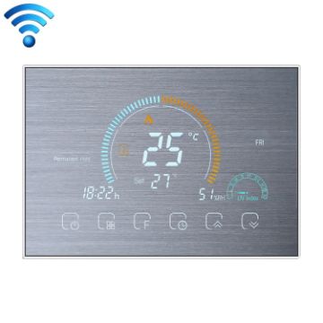 Smart Home Stainless Steel WiFi Room Thermostat with LCD Display - 1