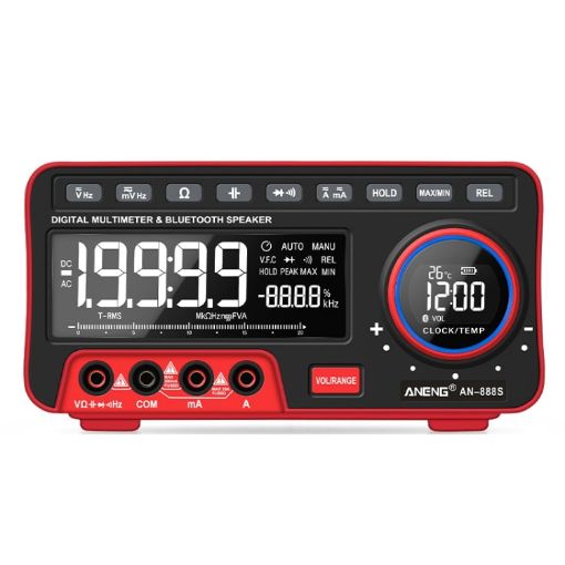 ANENG AN-888S Bluetooth Multimeter, No Battery (Black Red) - 1