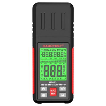 HABOTEST HT633 Digital Wood Moisture Detector - Portable & Multifunctional - 1