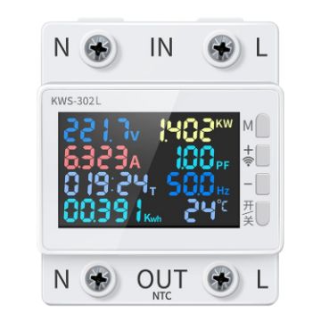 KWS-302L 170-270V AC Digital Display Voltage & Current Meter - 1