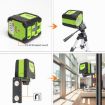 9011G 1V1H 15mW Green Beam Laser Level for Walls & Floors - 4