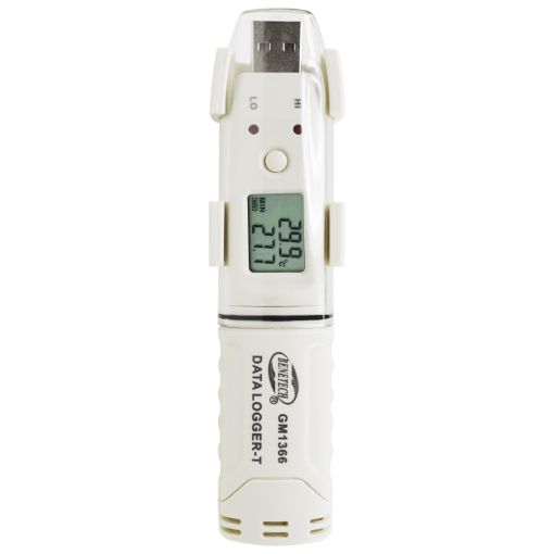 BENETECH GM1366 USB Temp & Humidity Recorder Meter with Alarm - 1