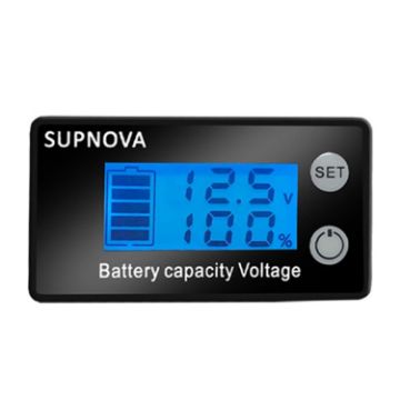 SUPNOVA Blue LCD Two-wire DC Voltmeter Display Meter - 1