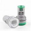 Mini Digital Display AC Voltmeter 60-500V, Open Hole 22mm White - 6