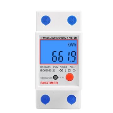 SINOTIMER DDS6619-012 Single-phase Energy Meter 5-80A 230V 50Hz - 1
