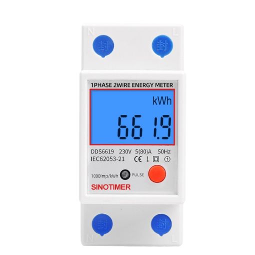 SINOTIMER DDS6619-012 Single-phase Energy Meter 5-80A 230V 50Hz - 1