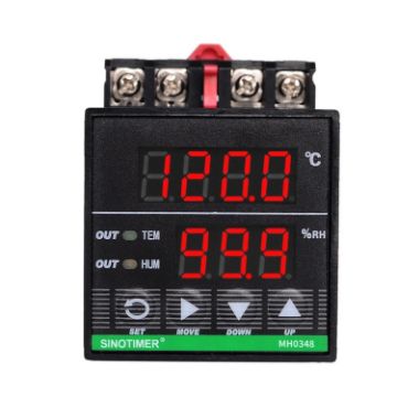 SINOTIMER MH0348-DIN Precision Temp Humidity Controller Rail Mount - 1