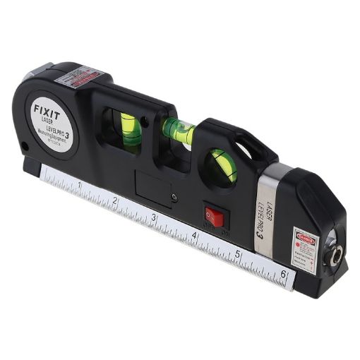 LV-03 Black Laser Level with 250cm Tape Measure Pro 3 - 1