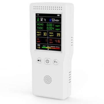 Handheld 9 In 1 Air Quality Detector High Precision (White) - 1
