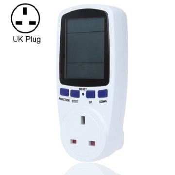 UK Plug LCD Energy Meter Watt Voltage Power Analyzer 230-250V 13A - 1