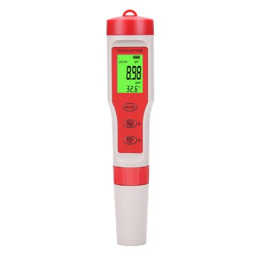 Portable 4-in-1 PH/TDS/EC/TEMP Water Quality Tester Pen - 1