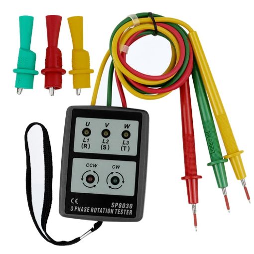 SP8030 3 Phase AC Phase Detector Rotation Tester Indicator - 1