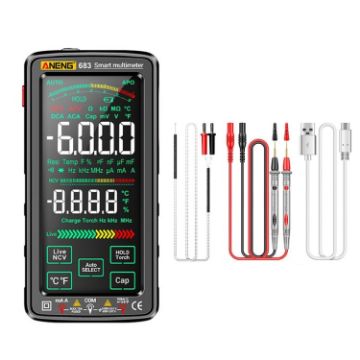 ANENG 683 Rechargeable Touch Screen Multimeter (Black) - 1