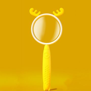 Cartoon Yellow Deer 3x HD Magnifying Glass Toy Gift for Kids - 1