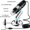 1600X USB Digital Microscope with 8 LED & Stand - Black - 2
