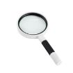 75mm Hand-Held Magnifier Glass with Anti-Skid Handle (4x Black White) - 1