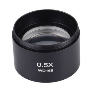 0.5X Barlow Lens for Stereo Microscopes, WD165 Magnifier Lens - 1
