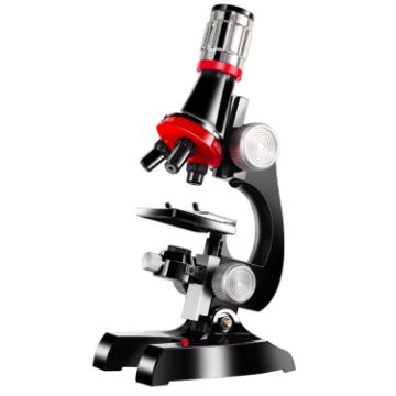 Children's Educational HD 1200x Microscope Toy (Black) - 1