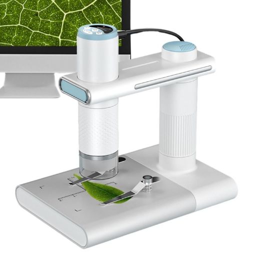 HD USB WIFI Digital Microscope with Stand (White) Magnifier - 1