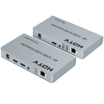 120m HDMI USB KVM 4K Network Extender, US Plug - 1