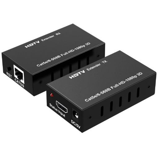 60m RJ45 Network Cable Extender with UK Plug for HDTV - 1