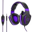 SADES AH-28 Noise-Reduction Gaming Headset, 2m Cable (Black Purple) - 1
