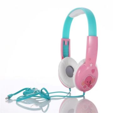 KID101 Cute Children Learning Headphones - Wired, Pink/Green - 1