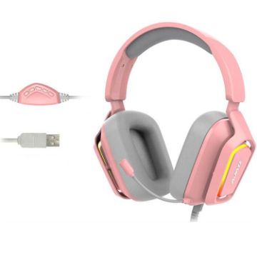 Ajazz AX368 RGB 7.1 Channel Gaming Headset (Pink) - 1