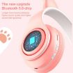 B39 Pink Cat Ear LED Light Wireless Bluetooth Headset - 3