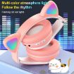 B39 Pink Cat Ear LED Light Wireless Bluetooth Headset - 6