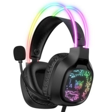 ONIKUMA X22 USB + 3.5mm Wired Gaming Headset with Mic (Black) - 1