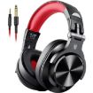 OneOdio A71 Wired Headphone with Mic, Noise Reduction, Red Black - 1