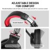 OneOdio A71 Wired Headphone with Mic, Noise Reduction, Red Black - 3