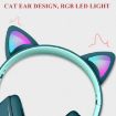 AKZ-022 Cat Ear LED Headset USB + 3.5mm with Mic (Dark Blue) - 3