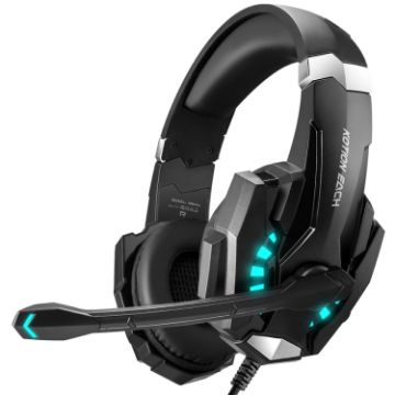 KOTION EACH G9000 Black On-Ear Gaming Headset with Mic, 2.1m Cable - 1