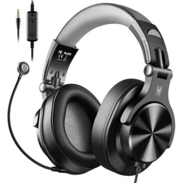 OneOdio A71D Wired Headphone with Noise Reduction & Microphone (Black) - 1